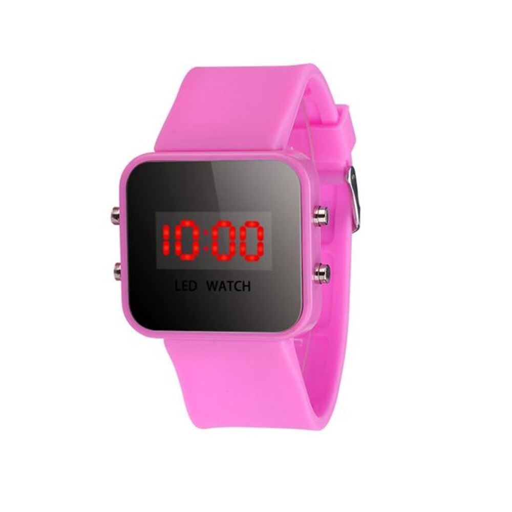 Children Kids Girl Boy Watch LED Screen Digital Silicone Strap Watch Sport Wrist Watch Wristwatch: PK