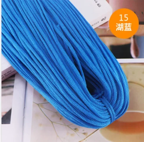 200 mt/los 3mm Farbe Nylon Schnur Faden Häkeln Hohl Linie Makramee DIY Hand-gewebte Armbinde Geflochtene Handwerk/schuhe: Gelb