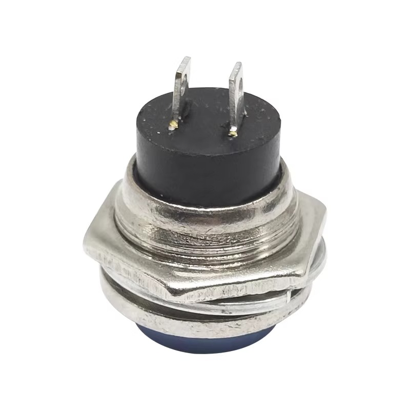 5/20PCS 16MM Power Switch Round Switch DS-212 Small Self-Reset Momentary Push Button Start Compound Button Switch