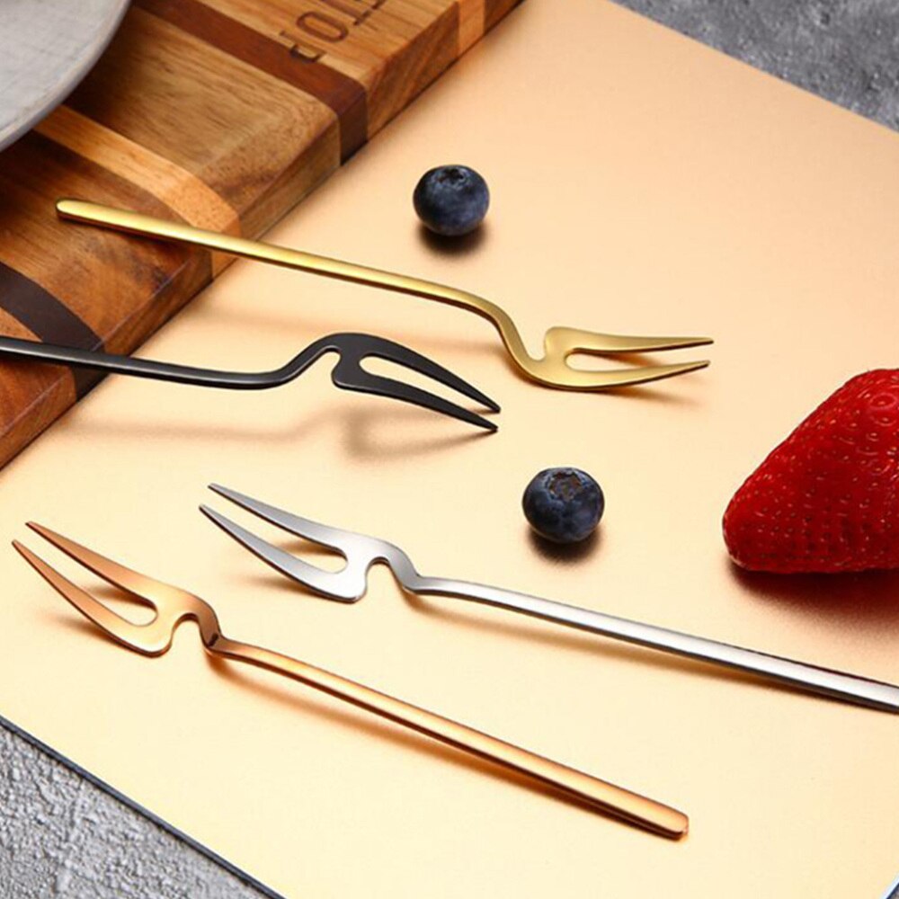 8 sztuk ze stali nierdzewnej widelce deserowe łyżki robić mieszania kawy (różne kolory)