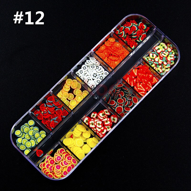 12pcs DIY Sequins Slice Addition for Slimes Supplies Slide Charms Kits Polymer Clear Slimes Accessories Putty Clay Nail Art