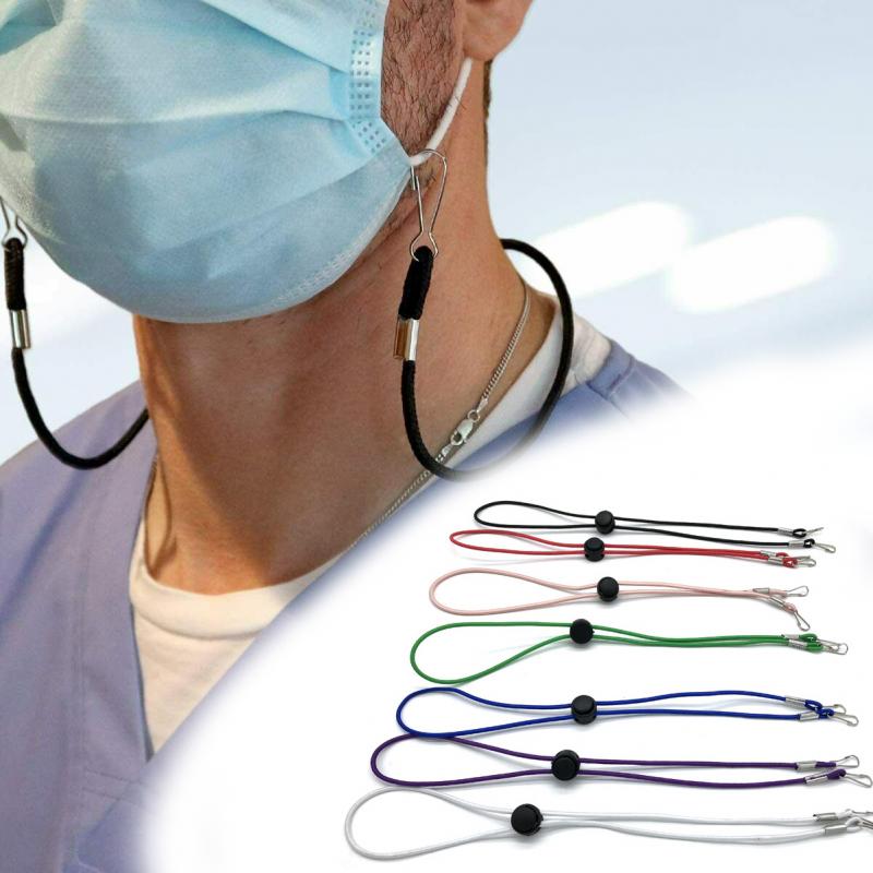 1Pc Tragbare Verstellbare Gesicht Maske Glas Lanyard Handliche & Bequem Sicherheit Maske Rest & Ohr Halter Seil Gesicht Maske haken