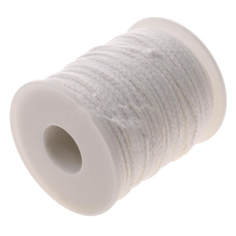 60M Spool of Cotton Square Braid Candle Wicks Wick Core for Candle