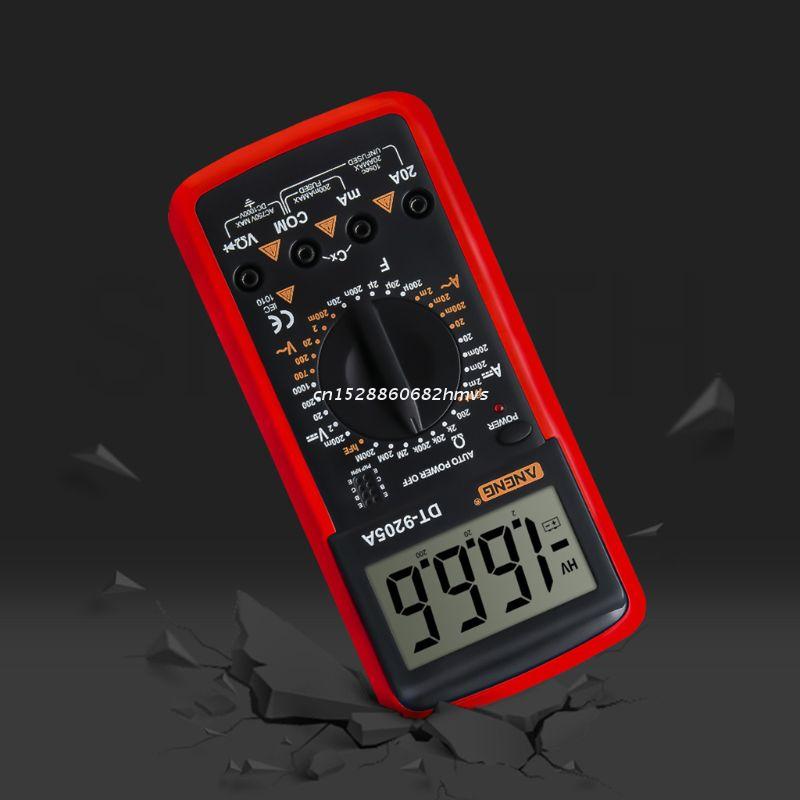 DT9205A Digital Multimeter hFE AC DC Triode Diode Resistance Amp Electric Tester