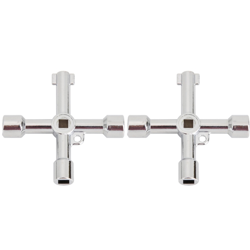 Universal Panel Key Lock Wrench Plumber Keys Cross Triangle Square Elevator Cabinet Switch Spanner Cabinet Valve Wrench: black