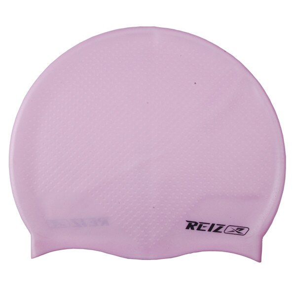 Reiz unisex volwassenen & kinderen deeltjes badmuts waterdicht/haarverzorging silicagel 4 kleuren: Roze