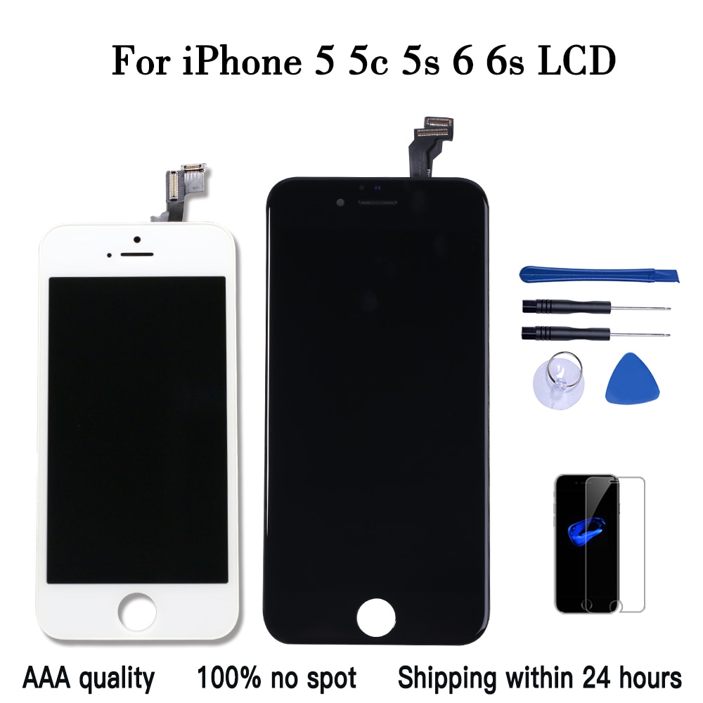 For iPhone 5 5S 6 6s LCD Screen Touch Digitizer Assembly Replacement for iPhone X 7 8 Pantalla 4" inch Best Phone Glass