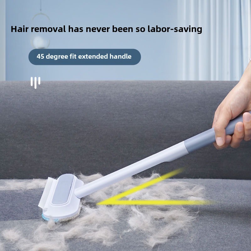 Long Handle Pet Hair Remover Brush Static Cat Hair Cleaner for Carpets Cat Trees Beds Ideal for Cat Furniture Cleaning