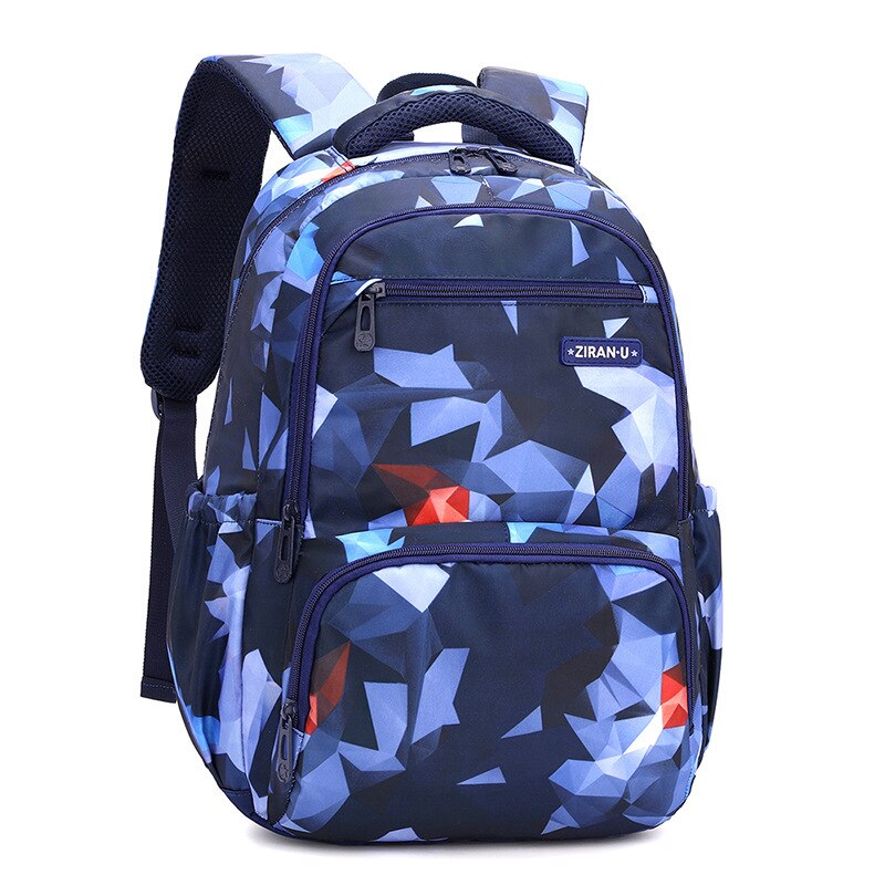 Waterdichte Nylon Schooltassen Voor Kinderen Schooltas Lichtgewicht Rugzak Meisjes Jongens Rugzakken Kids Schooltas Mochila Escolar: geometry Small