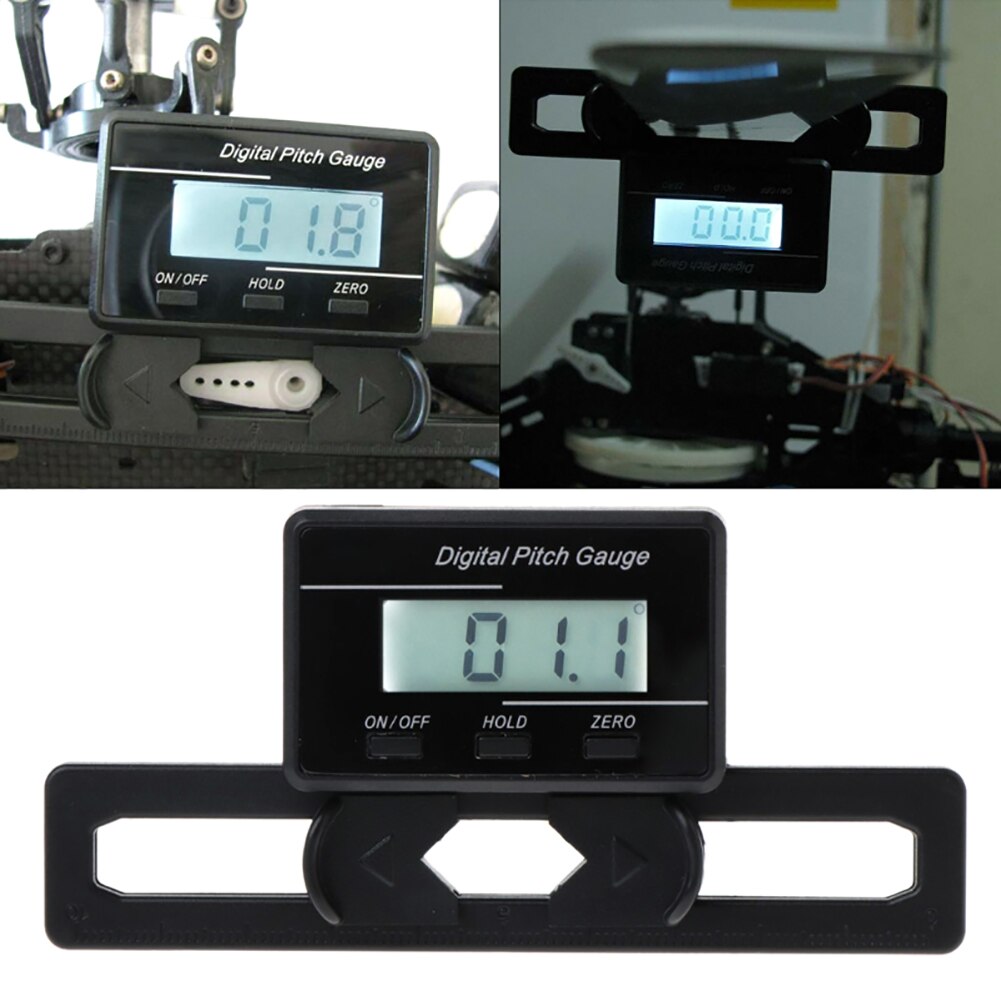 1 Digital Rc Tester High Precision Hold Function Pitch Gauge Lcd Display Electronic Pitch Ruler Pitch Gauge Rc Trex Helicopter