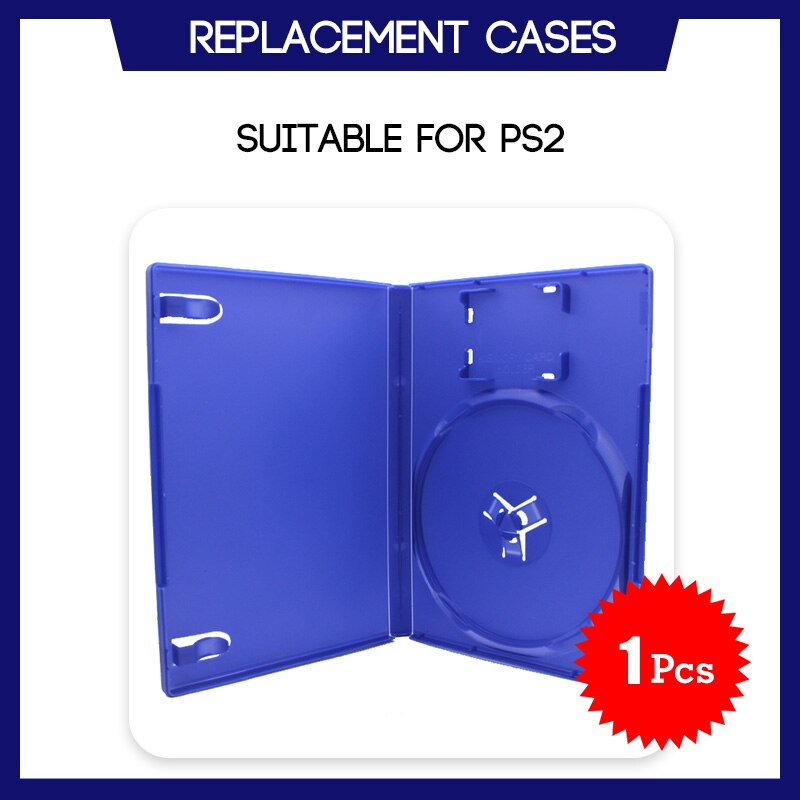 Vervanging Case Voor PS2 Game Disc Spare Blauw Spel Voor Playstation 2 Doos Enkele Cd: 1 Pc