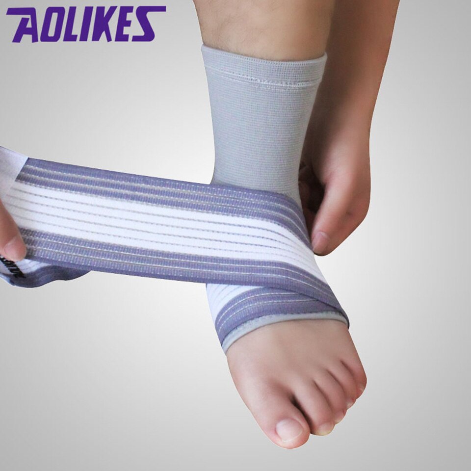 Aolikes 1 Paar Professionele Stretch Sport Gewikkeld Stam Enkel Ondersteuning Protector Bandage Voor Fitness Running Basketbal