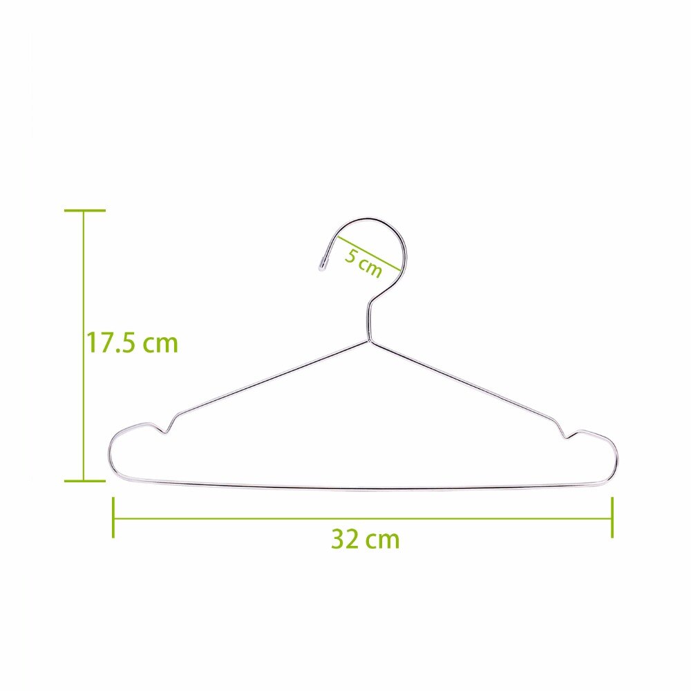 Hangerlink Super Strong Stainless Steel Metal Wire Hangers Clothes Hangers, Coat Hanger, Suit Hanger(20 Hangers /Lot)
