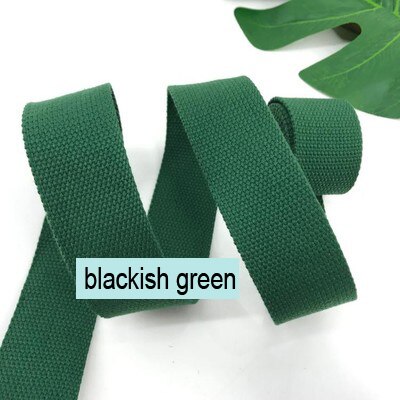 50mm( 2") Canvas Webbing 5meters Length Heavy Canvas Webbing Strap Belting Bag Strap Tape For DIY Bag Luggage Colorful: blackish green