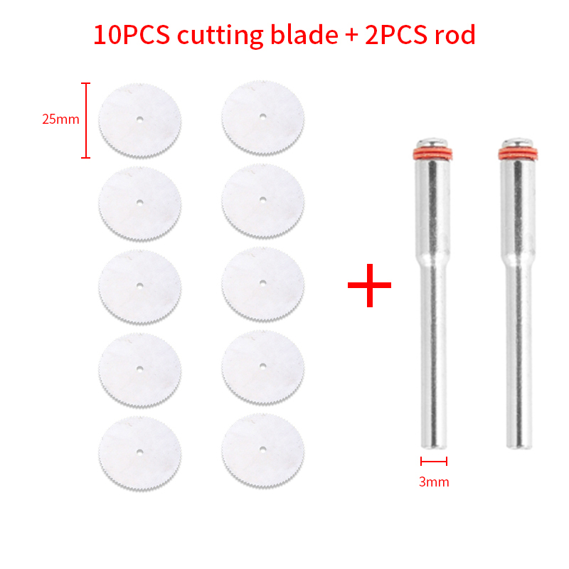 mini discoteca da taglio per metalli lama per sega circolare in acciaio inossidabile discoteca da taglio per legno e plastica con mandrino per utensile rotante Dremel Accesso: bianca