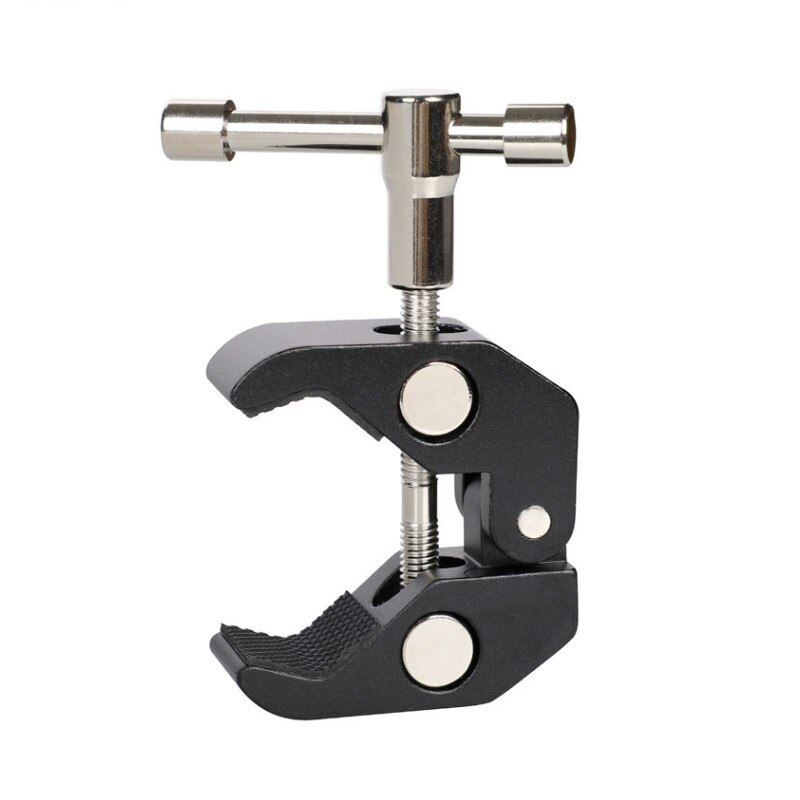 Krabba klo klämtång tång klämma fäste för kamera stativ monopod studio blixt fäste stativ arm kamera tillbehör