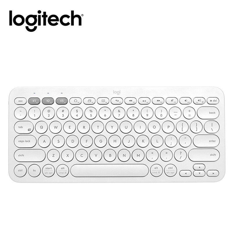 Logitech K380 sans fil Bluetooth clavier portable multi-appareil Apple téléphone ipad ordinateur mac ultra-mince clavier muet: White