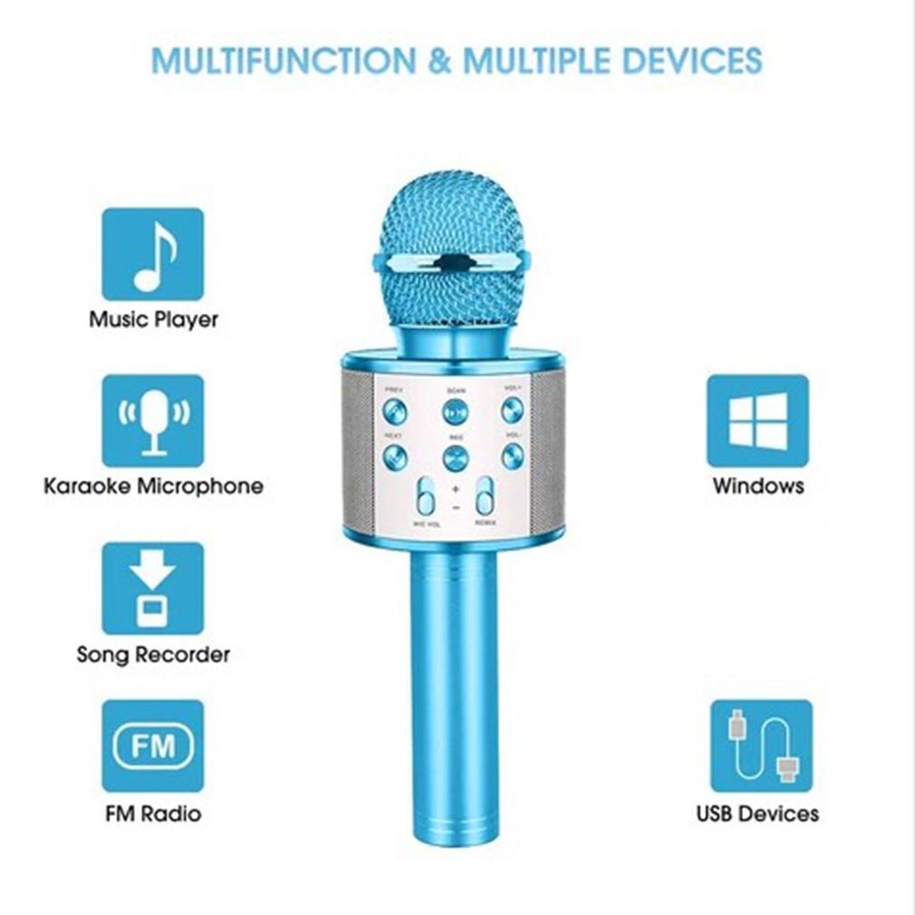 Wireless Condenser Microphone Audio Machine Portable National Karaoke Microphone Handheld Microphone Single Microphone 5 Hours