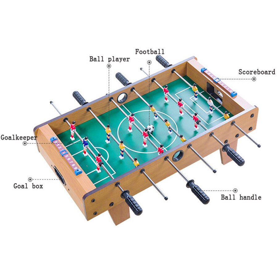 Mini Mesa de futbolín portátil para adultos y niños, juego de fútbol con 2 bolas y soporte de puntuación