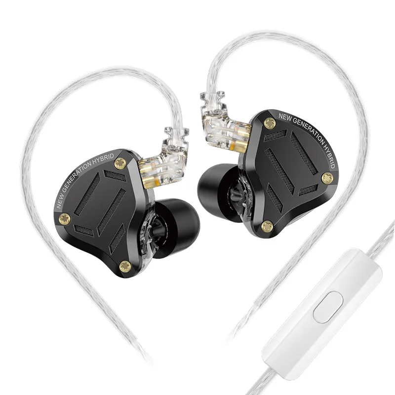 KZ ZS10 Pro 2 HIFI Metal Earphone In Ear Bass Earbud 4-Level Tuning Switch Headphone 2PIN Cable ZAS ZSX ZSNPRO AS16PRO ZS10PRO 2: WHITE