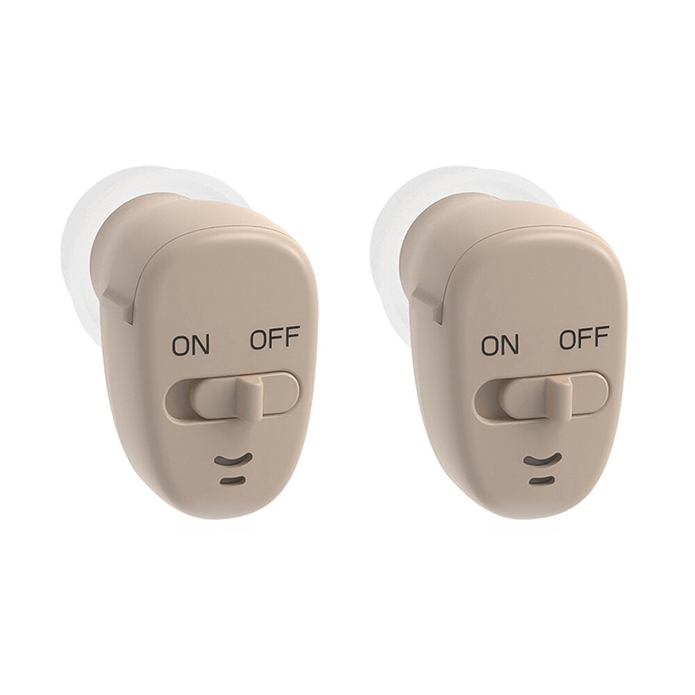 Mini Digital Hearing Aid For Deafness ITE Invisable Hearing Device for Elderly Moderate to Severe Hearing Loss Sound Amplifier: 2PCS