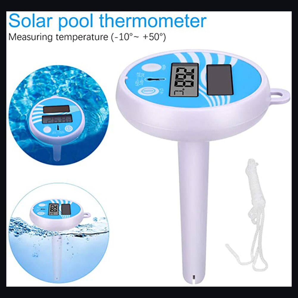 Solar Powered Swimming Pool Thermometer Digital Pool Floating Shatter Resistant Measurement & Analysis Instruments TB