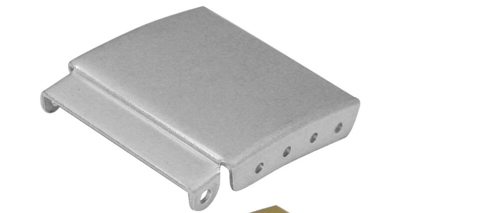 1 Pair Stainless Steel Watch Band Part Stepped Buckle Extender: 14mm silver