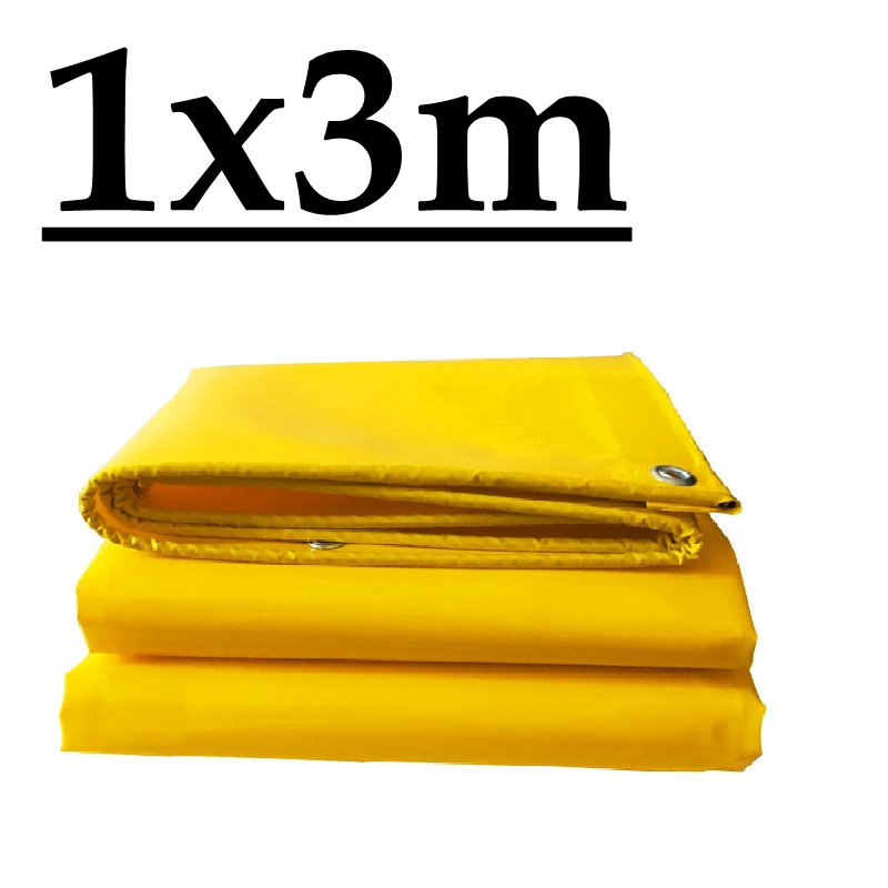 0.5mm Thicken Yellow PVC Tarpaulin Flame Retardant Rainproof Tarp Garden Plant Balcony Cover Anti-flaming Cloth Forest Fireproof: 1x3m