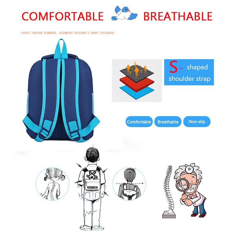 Mochila ligera con estampado para niños, morral escolar con dibujos animados del mundo, impermeable