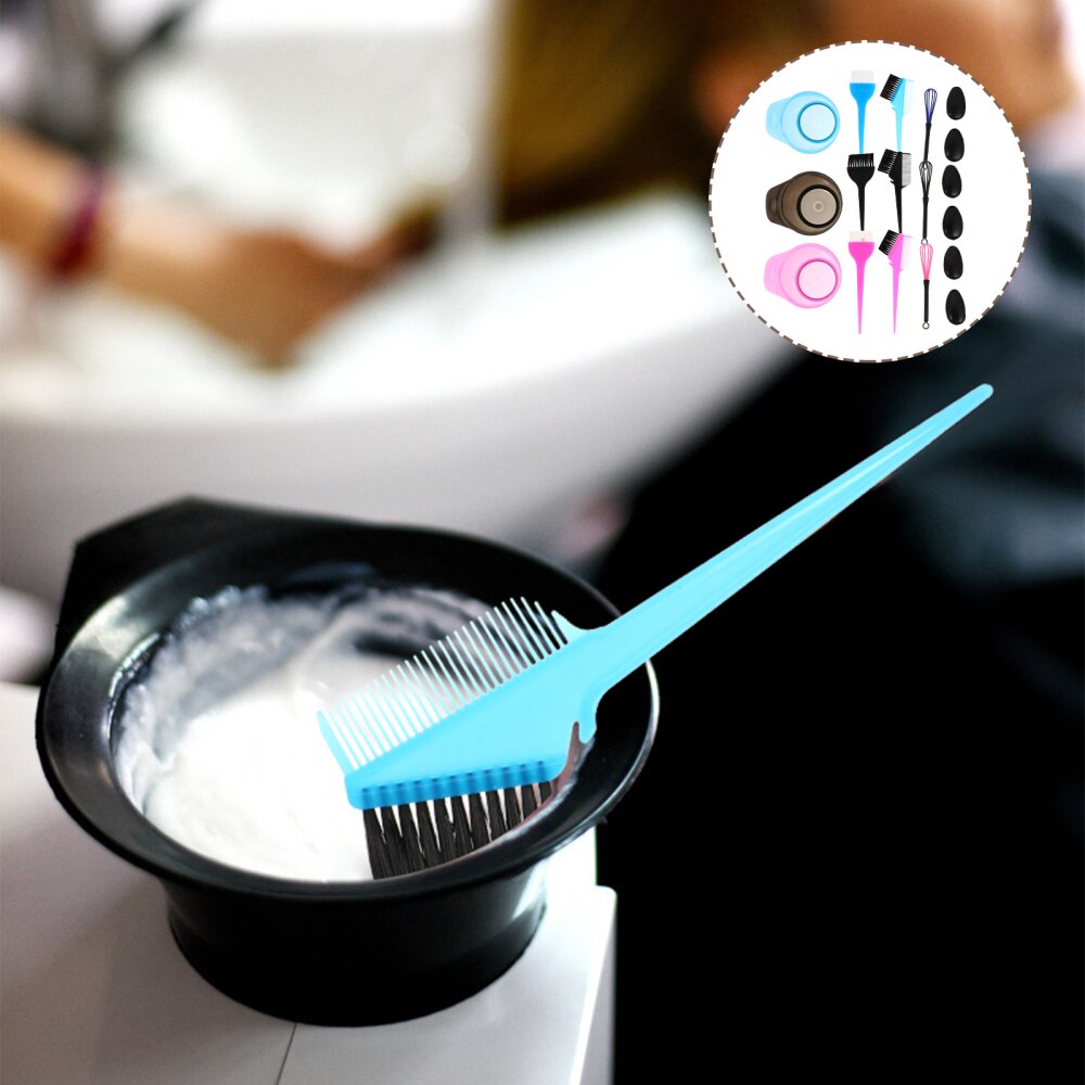 3 Sets Hair Coloring Kit DIY Salon Hair Dye Bowl Hair Tinting Tool Dye Brush: Default Title