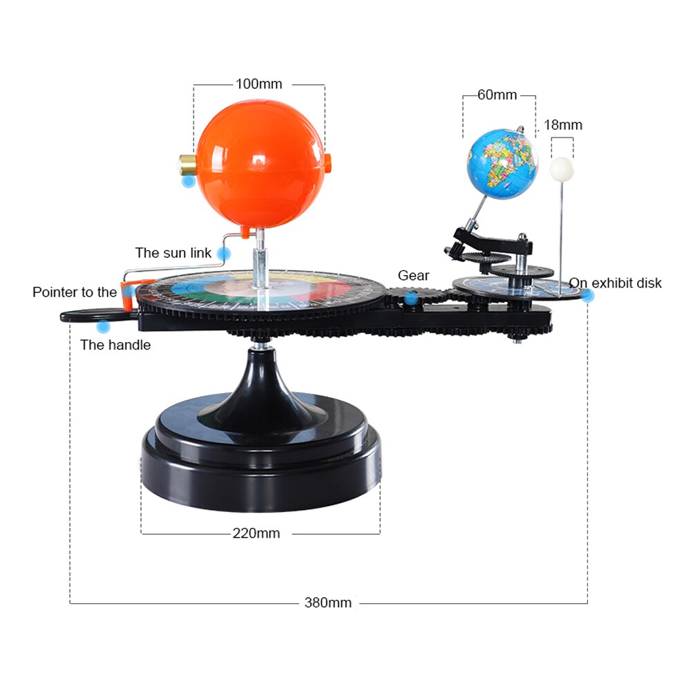 DIY Solar System Model Globe Earth Sun Moon Orbital Planetarium Educational Teaching Tool Astronomy Science Kit for Child Kid