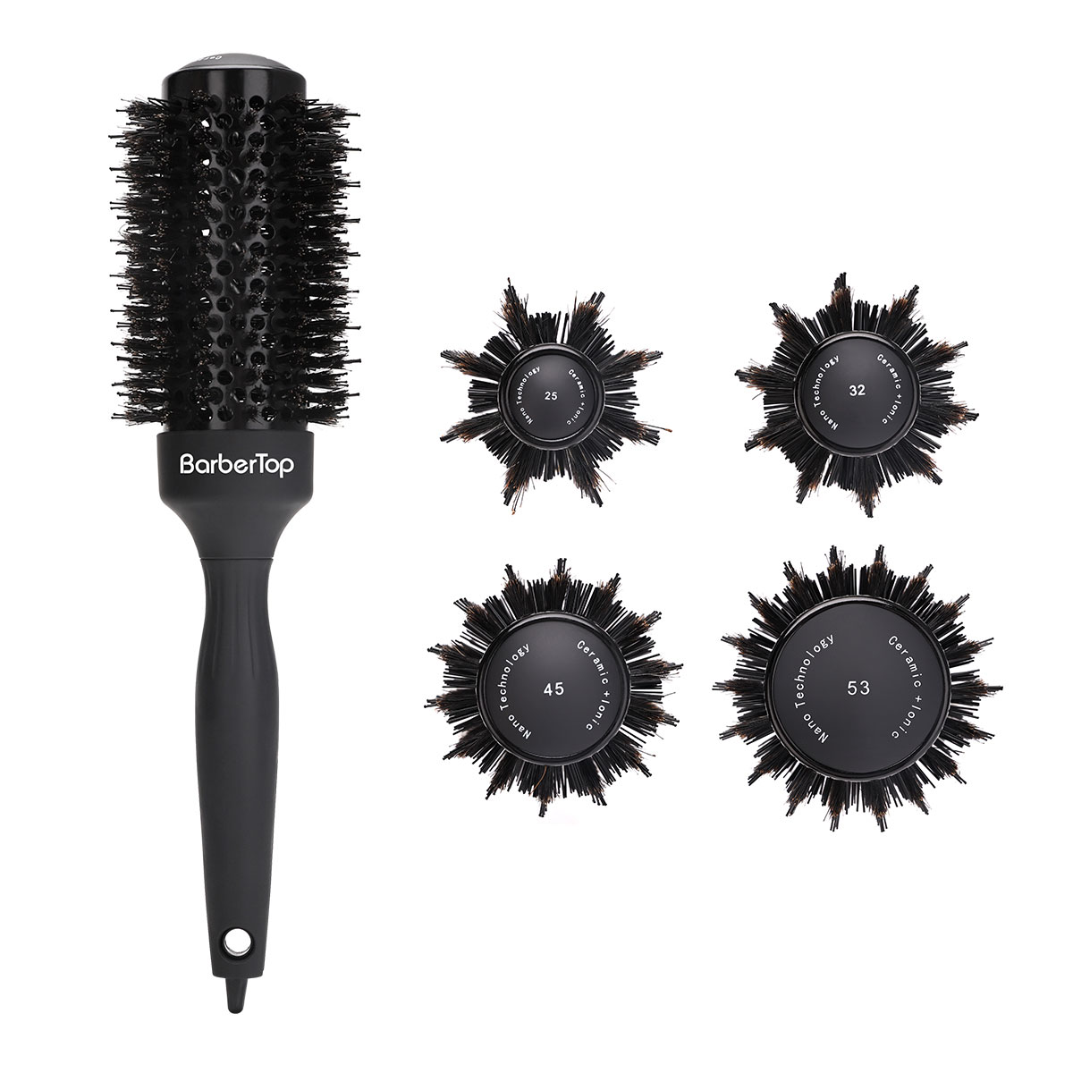 Peluquería , cepillo rodante para rizar, mango redondo, peine recto para peluquero, accesorios de estilismo para el hogar