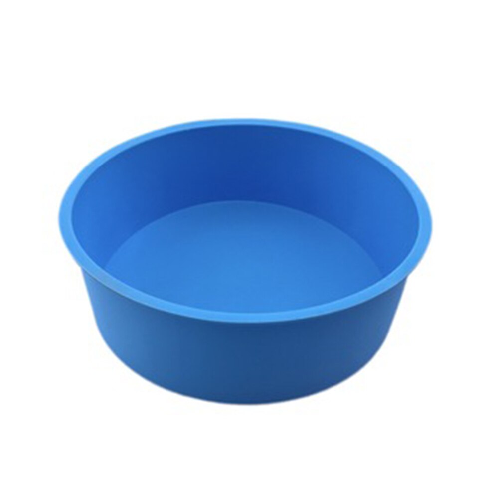 4/6/8 Inch Silicone Ronde Cake Pan Non-stick Bakvorm Bakvormen Lade USJ99: Blue 6 Inch