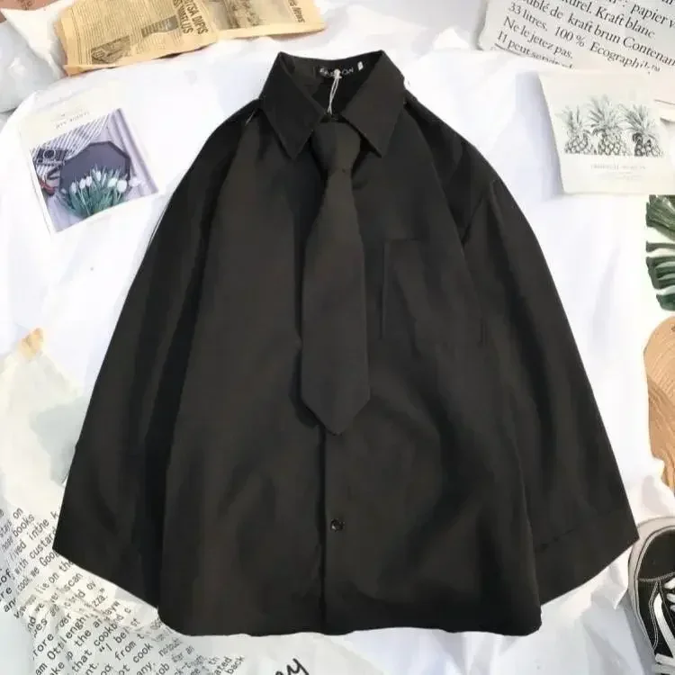Neue Herbst Frauen Schule Hemden JK Adrette Frühling Japan Langarm Mädchen Schwarz Hemd Harajuku Taste hoch Damen Spitzen: XL / Armee Grün