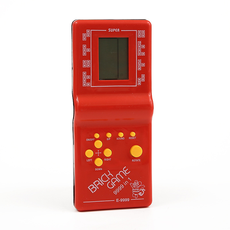 Klassieke Tetris Game Machine Nostalgische Video Game Machine Kinderen Speelgoed: Rood