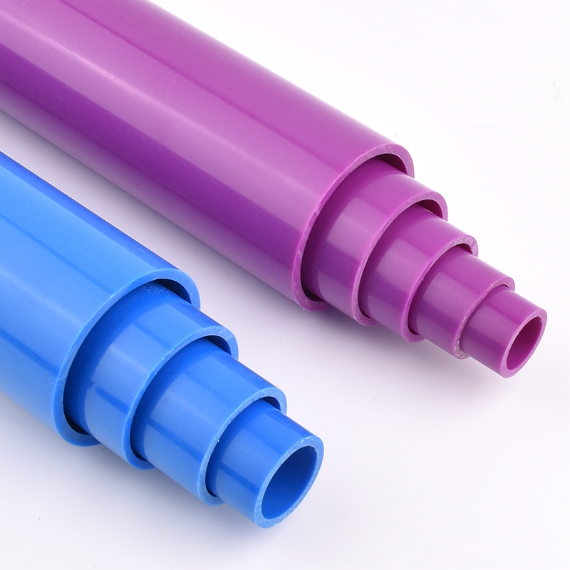 50cm PVC Water Pipe 25~50mm Red/Orange/Blue/Purple Aquarium Fish Tank Water Supply Pipeline Garden Irrigation Household PVC Pipe