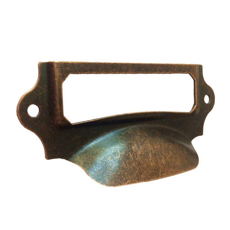 30 Pieces 69X30mm Antique Bronze Card Holder Drawer Pull/Label Frames Card/Tag Pull/Cabinet Frame Handle/File Name Card Holder f