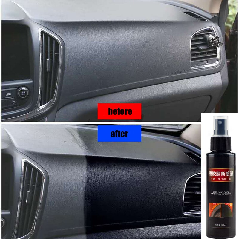 120ML Plastic Refurbishment Agent Car Interior Dashboard Dashboard Wax Dustproof Polishing Plastic Leather Refurbishment Agent