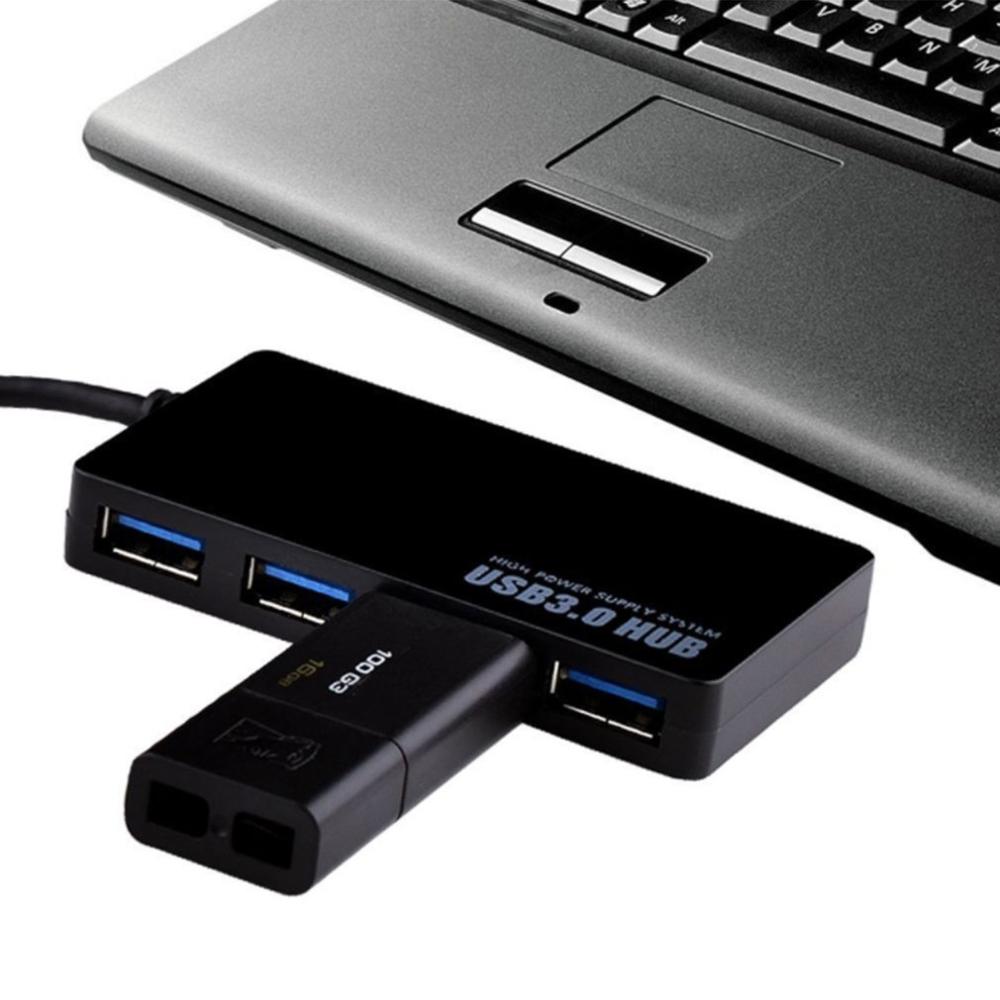 Ultradunne 4-- poorts usb 3.0- hub met hoge snelheidsindicatorlampje usb-hub voor laptopcomputer met meerdere apparaten
