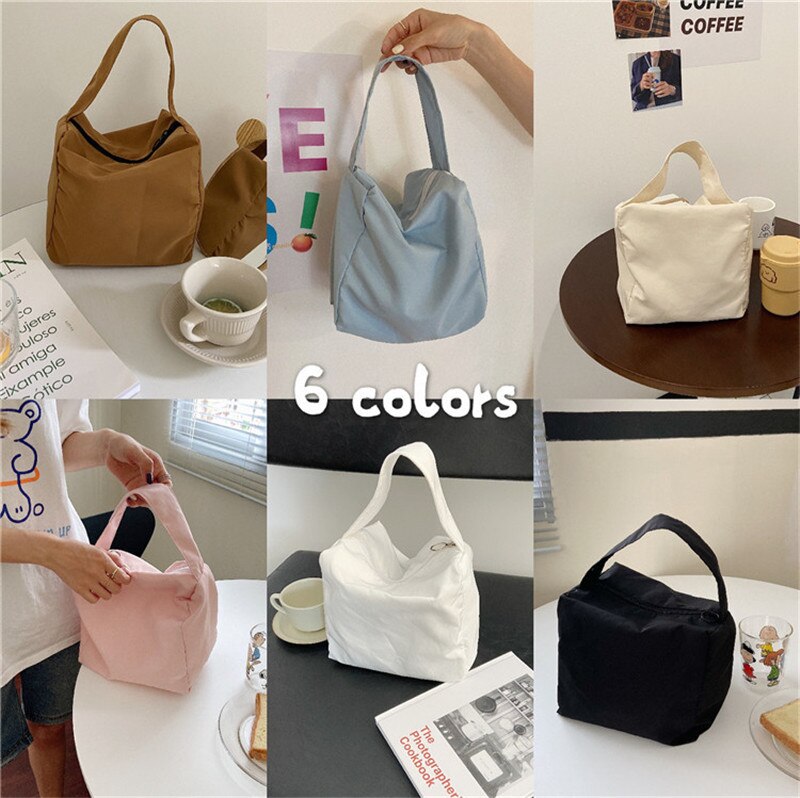 Women's Student Versatile Lightweight School Bags Large Capacity Tote Bag Shoulder Bag Shopping Bag