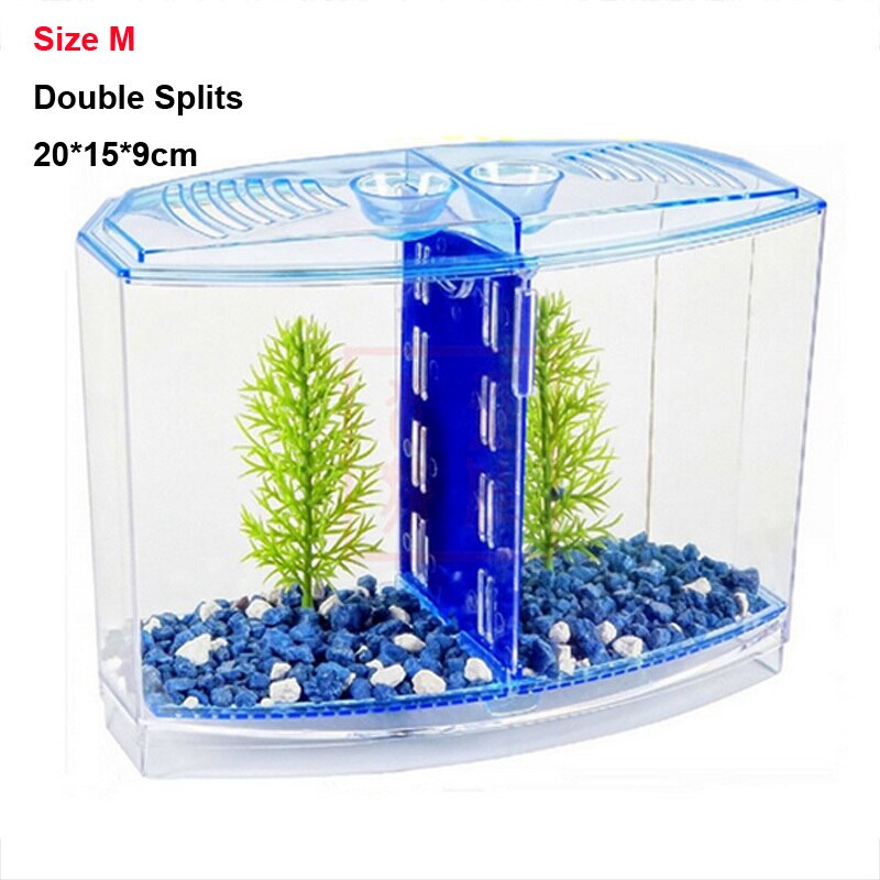 Mini Fish Tank Aquarium Betta Box Transparent Arcylic Fish Breeding Box Double Guppies Hatching Double Layer Incubator