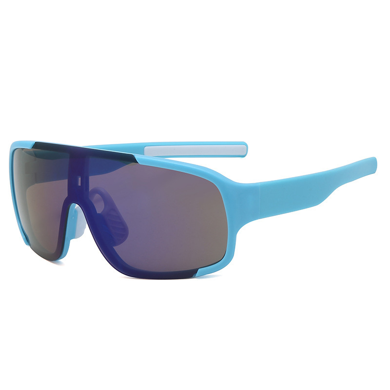 Nuevas gafas de sol de ciclismo estilo Y2K, gafas a prueba de viento para hombres y mujeres, lentes reflectantes Retro, gafas deportivas para montar en carretera: Transparente