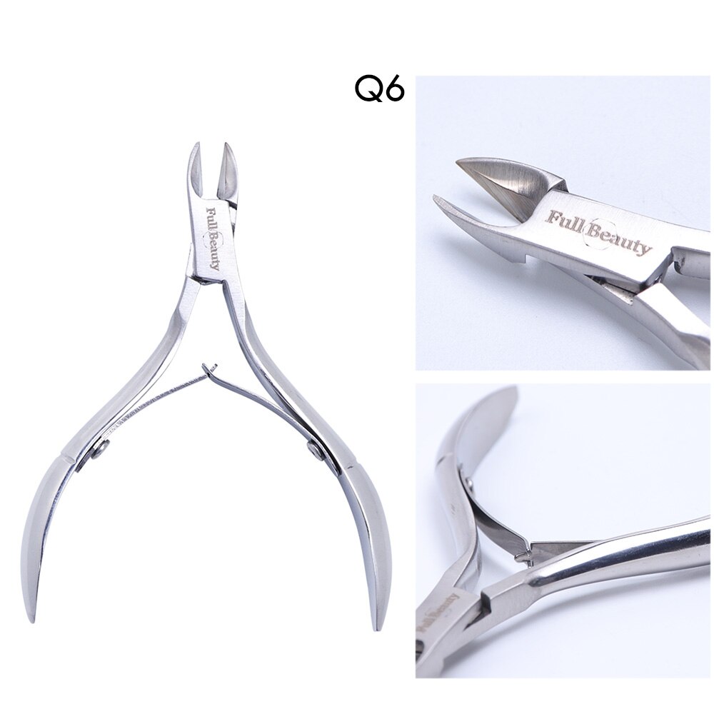 Nail Cuticle Clipper Manicure Scissors Stainless Steel Trimmer Pliers With Spring Black Red Dead Skin Cutter Nail Tools SAQ1-8: Q6