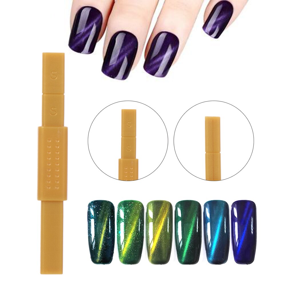 Guld farve magnet pen magnetisk stick cat eye gel polish uv led nail art manicure værktøj