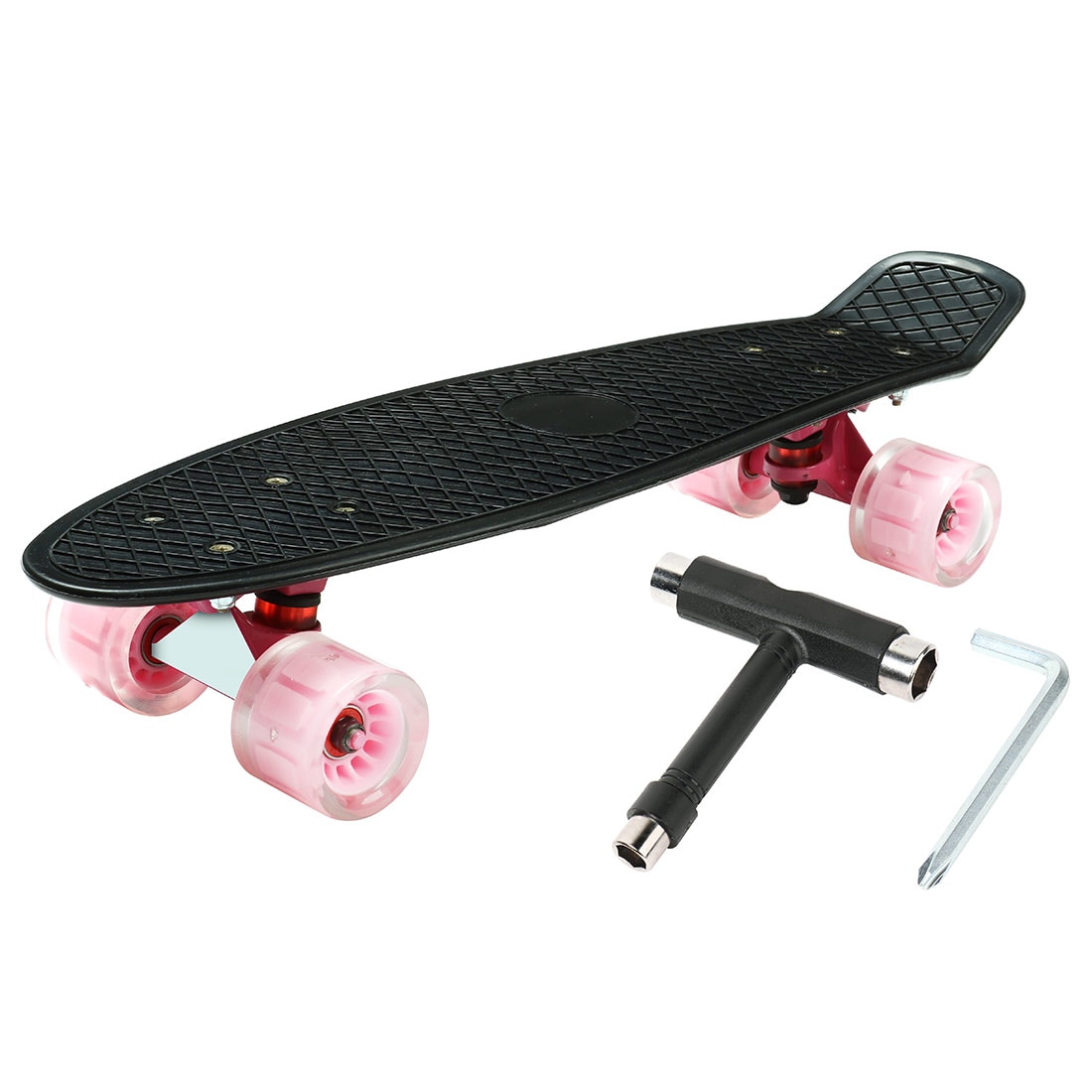 Mini Cruiser Skateboard 22inch Children's Scooter Longboard Retro Penny Board Flashing Wheels Banana Skateboard For Sports