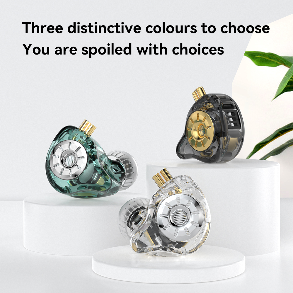 TRN ST1 PRO 1DD 1BA hybrydowe douszne słuchawki douszne przewodowe z przełącznikiem strojenia słuchawki anulujące słuchawki douszne HIFI basowy zestaw słuchawkowy