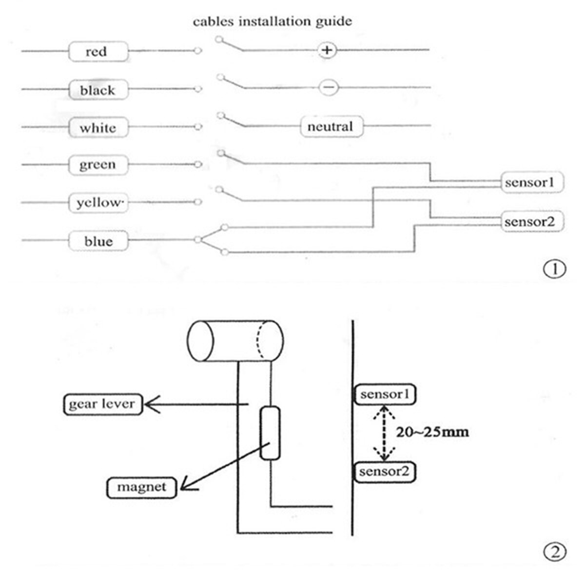 6 Speed Neutrale Universele Motorfiets/Fiets Digital Gear Indicator Led Display + Schakelhendel Magneet