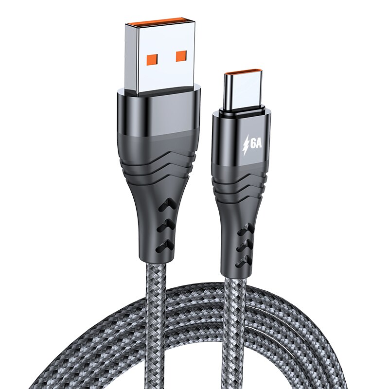 66W Super Snel Opladen Usb C Kabel Data Transfer 6A TYPE-C Kabel Volledig Compatibel Voor Qc/Huawei Scp/Mtk Pecharge/Vooc/Samsung Afc