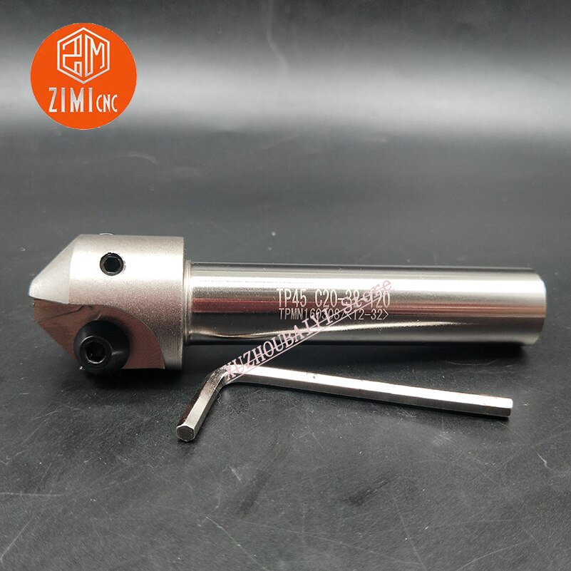 TP45-C20-25-110/TP45-C20-32-120 chamfering tool bar 45 degree chamfering handle, suitable for TPMN1603 carbide blade CNC lathe