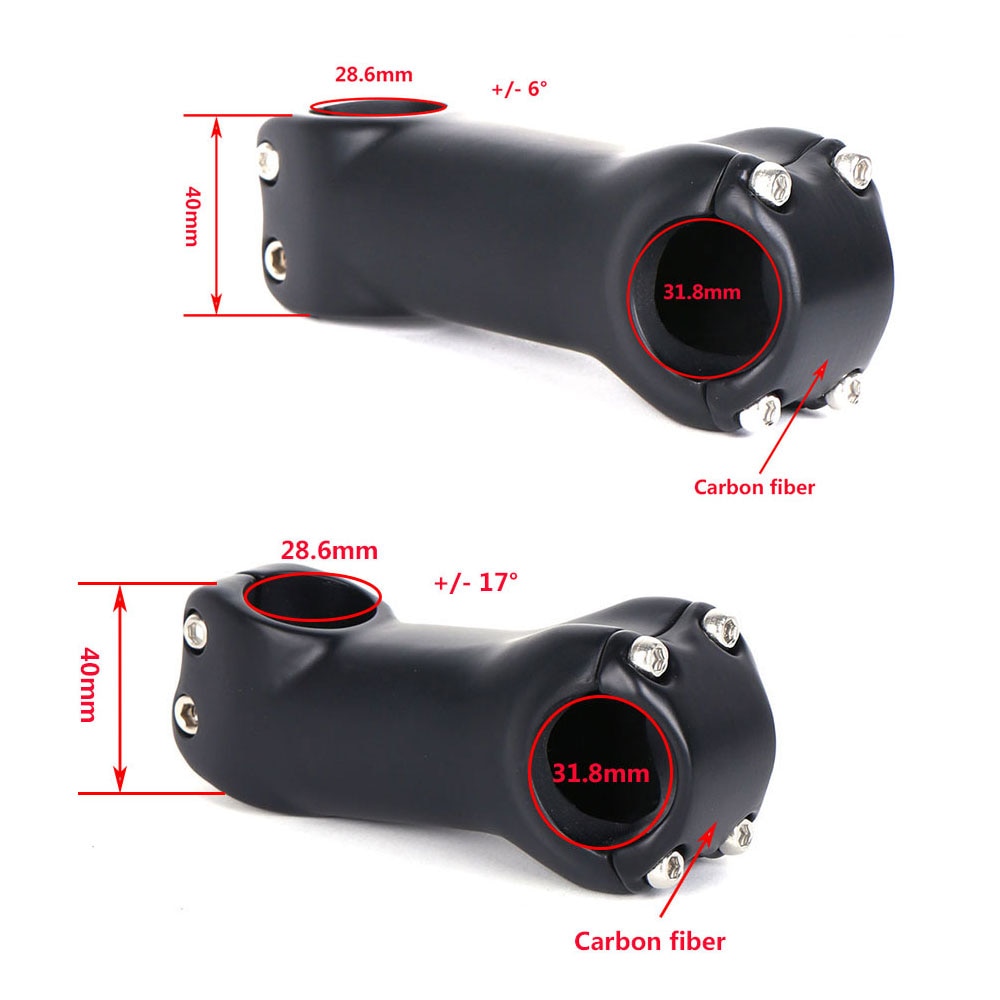 ELITA ONE Mountain Bike Carbon Fibre Stem Road/MTB Bicycle UD Carbon Stems 6/17 Degree31.8mm* 70-130mm